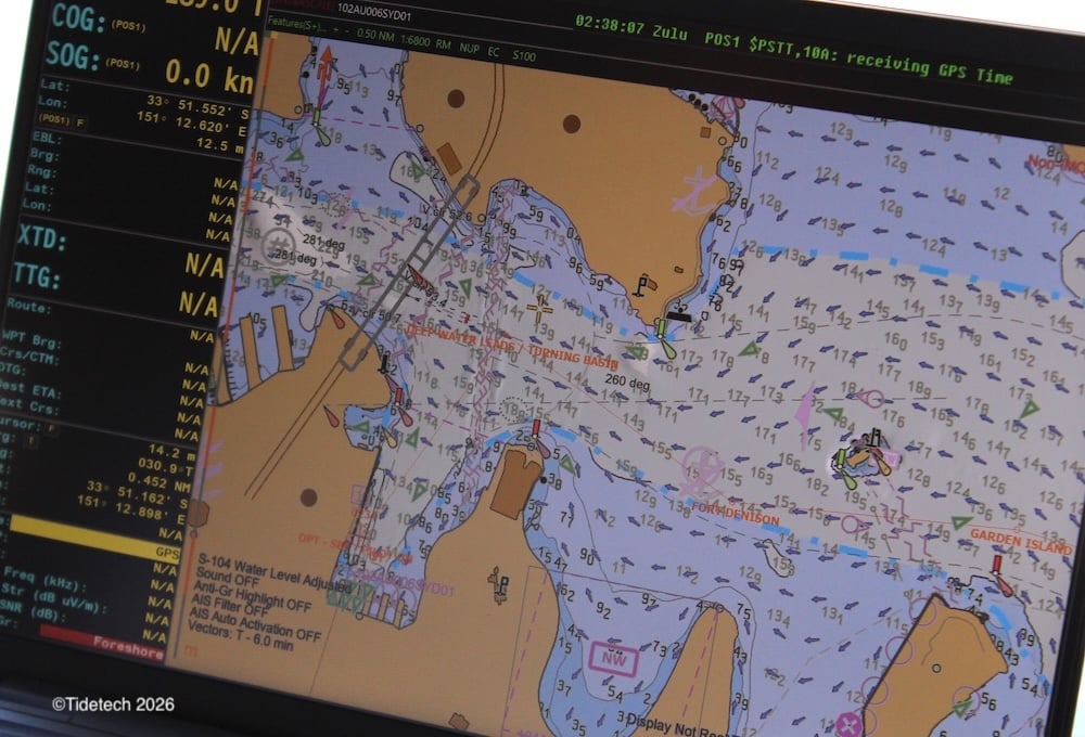 Tidetech's S-111 surface currents displayed aboard Carnival cruise ship