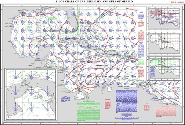 January-caribbean-sea-gulf-pilot-chart