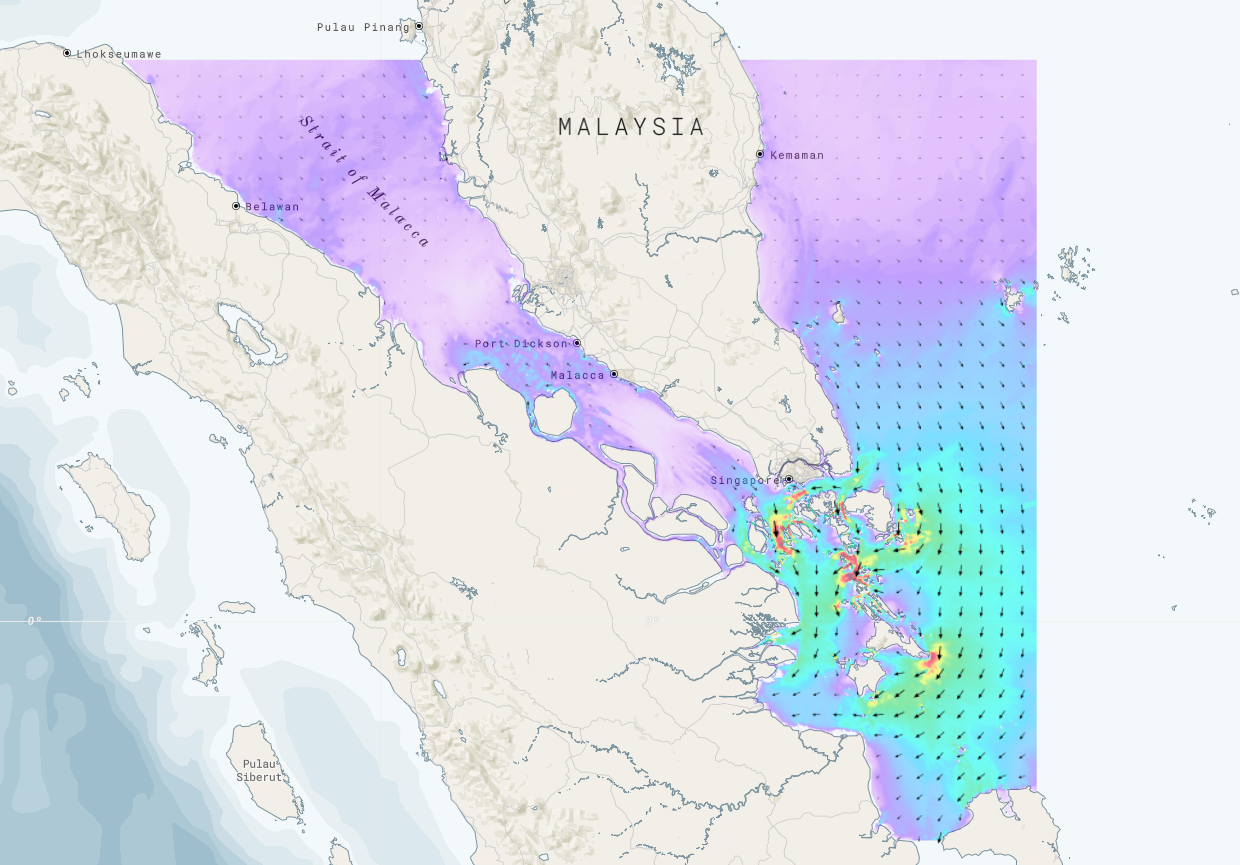 Malacca and Singapore Strait Tidal Currents